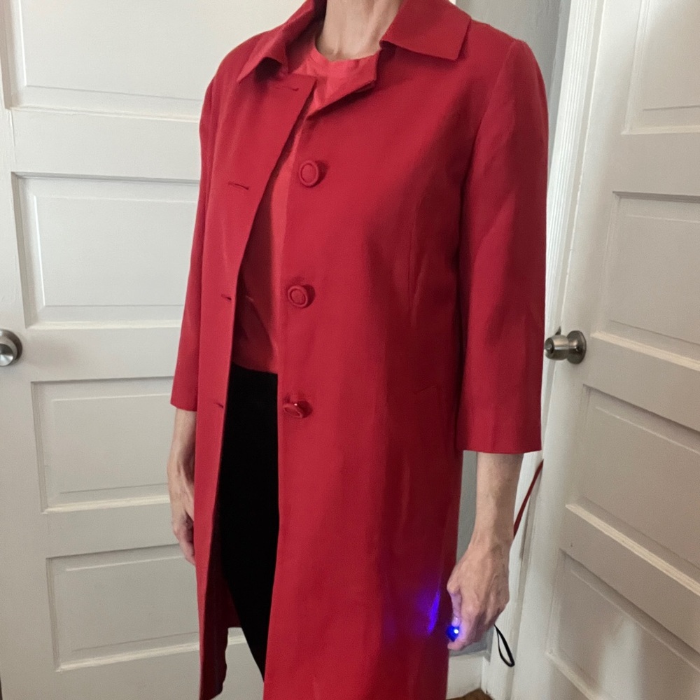 Boden Red Coat Classic Style - Picture 8 of 9